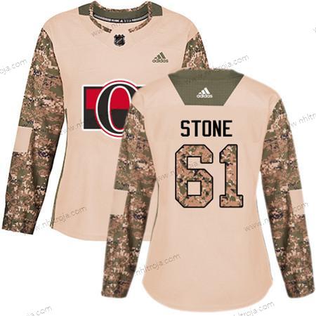 Adidas Dam Ottawa Senators #61 Mark Stone Camo Autentisk 2017 Veterans Day Stitched NHL Tröjor