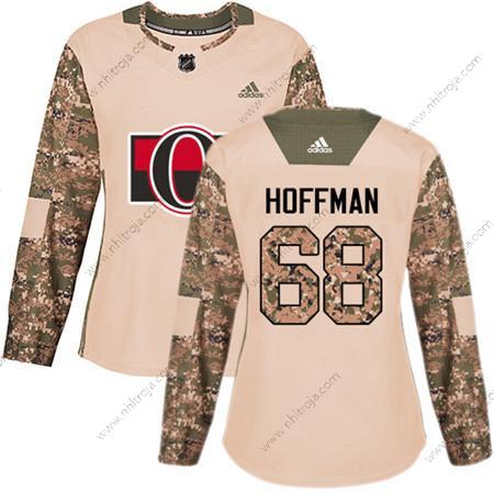 Adidas Dam Ottawa Senators #68 Mike Hoffman Camo Autentisk 2017 Veterans Day Stitched NHL Tröjor