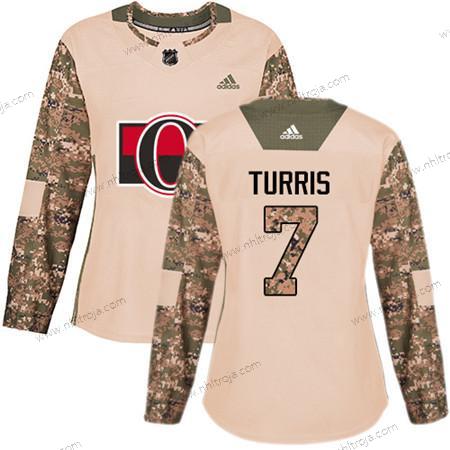 Adidas Dam Ottawa Senators #7 Kyle Turris Camo Autentisk 2017 Veterans Day Stitched NHL Tröjor