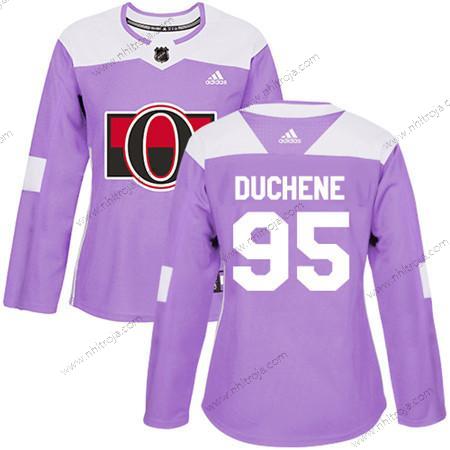 Adidas Dam Ottawa Senators #95 Matt Duchene Lila Autentisk Bekämpar cancer Stitched NHL Tröjor