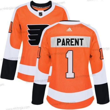 Adidas Dam Philadelphia Flyers #1 Bernie Parent Orange Autentisk Stitched NHL Hemma Tröjor