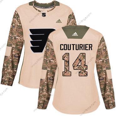 Adidas Dam Philadelphia Flyers #14 Sean Couturier Camo Autentisk 2017 Veterans Day Stitched NHL Tröjor