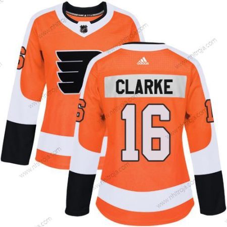 Adidas Dam Philadelphia Flyers #16 Bobby Clarke Orange Autentisk Stitched NHL Hemma Tröjor