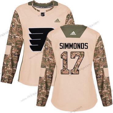 Adidas Dam Philadelphia Flyers #17 Wayne Simmonds Camo Autentisk 2017 Veterans Day Stitched NHL Tröjor