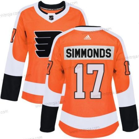 Adidas Dam Philadelphia Flyers #17 Wayne Simmonds Orange Autentisk Stitched NHL Hemma Tröjor