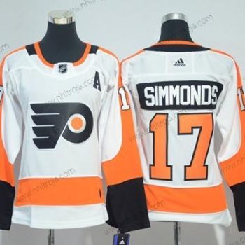 Adidas Dam Philadelphia Flyers #17 Wayne Simmonds Vit Road Autentisk Stitched NHL Tröjor