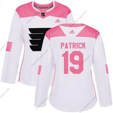 Adidas Dam Philadelphia Flyers #19 Nolan Patrick Vit Rosa Autentisk Stitched NHL Tröjor