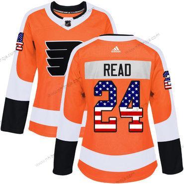 Adidas Dam Philadelphia Flyers #24 Matt Read Orange Autentisk USA Flag Stitched NHL Hemma Tröjor