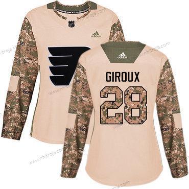 Adidas Dam Philadelphia Flyers #28 Claude Giroux Camo Autentisk 2017 Veterans Day Stitched NHL Tröjor