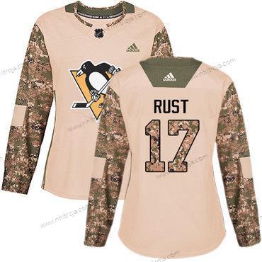 Adidas Dam Pittsburgh Penguins #17 Bryan Rust Camo Autentisk 2017 Veterans Day Stitched NHL Tröjor