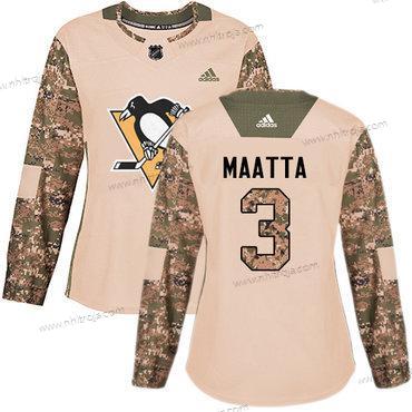 Adidas Dam Pittsburgh Penguins #3 Olli Maatta Camo Autentisk 2017 Veterans Day Stitched NHL Tröjor