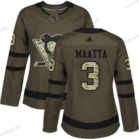 Adidas Dam Pittsburgh Penguins #3 Olli Maatta Grön Salute to Service Stitched NHL Tröjor