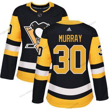 Adidas Dam Pittsburgh Penguins #30 Matt Murray Svart Autentisk Stitched NHL Hemma Tröjor