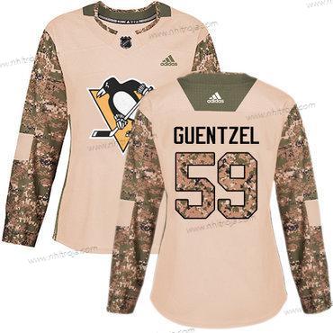 Adidas Dam Pittsburgh Penguins #59 Jake Guentzel Camo Autentisk 2017 Veterans Day Stitched NHL Tröjor