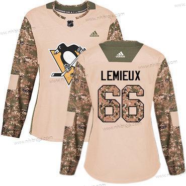 Adidas Dam Pittsburgh Penguins #66 Mario Lemieux Camo Autentisk 2017 Veterans Day Stitched NHL Tröjor