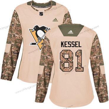 Adidas Dam Pittsburgh Penguins #81 Phil Kessel Camo Autentisk 2017 Veterans Day Stitched NHL Tröjor