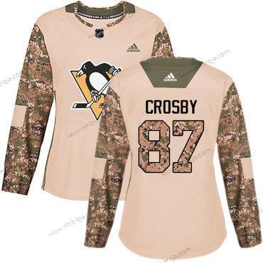 Adidas Dam Pittsburgh Penguins #87 Sidney Crosby Camo Autentisk 2017 Veterans Day Stitched NHL Tröjor