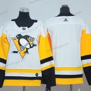 Adidas Dam Pittsburgh Penguins Blank Vit Road Autentisk Stitched NHL Tröjor