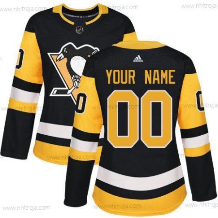 Adidas Dam Pittsburgh Penguins Skräddarsydda Autentisk Svart NHL Hemma Tröjor