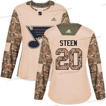 Adidas Dam St. Louis Blues #20 Alexander Steen Camo Autentisk 2017 Veterans Day Stitched NHL Tröjor