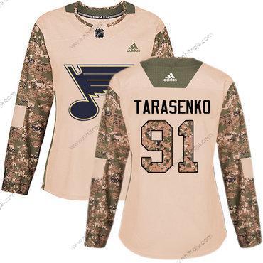 Adidas Dam St. Louis Blues #91 Vladimir Tarasenko Camo Autentisk 2017 Veterans Day Stitched NHL Tröjor