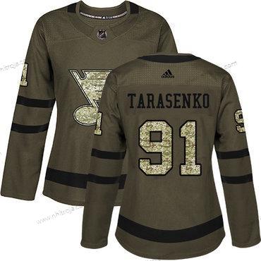 Adidas Dam St. Louis Blues #91 Vladimir Tarasenko Grön Salute to Service Stitched NHL Tröjor