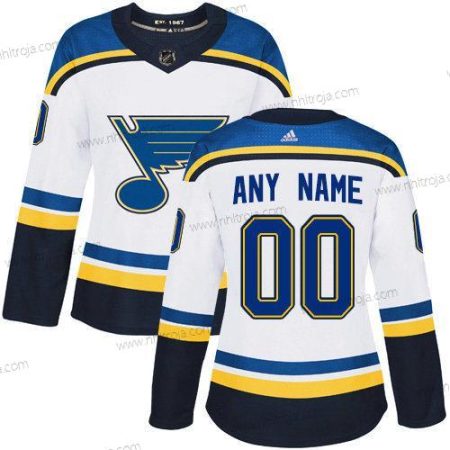 Adidas Dam St. Louis Blues Skräddarsydda NHL Autentisk Vit Tröjor