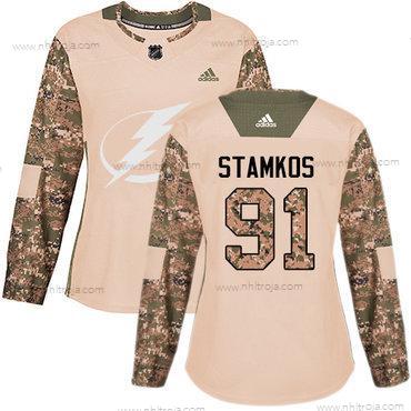 Adidas Dam Tampa Bay Lightning #91 Steven Stamkos Camo Autentisk 2017 Veterans Day Stitched NHL Tröjor