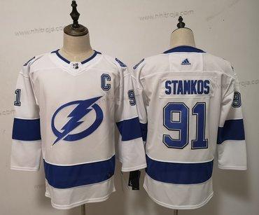 Adidas Dam Tampa Bay Lightning 91 Steven Stamkos Vit Tröjor