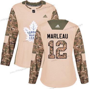 Adidas Dam Toronto Maple Leafs #12 Patrick Marleau Camo Autentisk 2017 Veterans Day Stitched NHL Tröjor