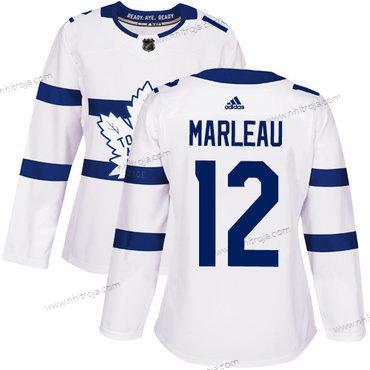 Adidas Dam Toronto Maple Leafs #12 Patrick Marleau Vit Autentisk 2018 Stadium Series Stitched NHL Tröjor