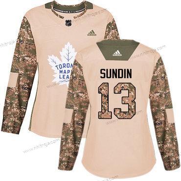 Adidas Dam Toronto Maple Leafs #13 Mats Sundin Camo Autentisk 2017 Veterans Day Stitched NHL Tröjor