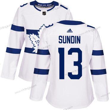 Adidas Dam Toronto Maple Leafs #13 Mats Sundin Vit Autentisk 2018 Stadium Series Stitched NHL Tröjor