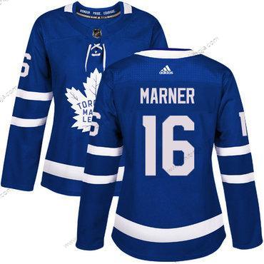 Adidas Dam Toronto Maple Leafs #16 Mitchell Marner Blå Autentisk Stitched NHL Hemma Tröjor