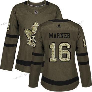 Adidas Dam Toronto Maple Leafs #16 Mitchell Marner Grön Salute to Service Stitched NHL Tröjor