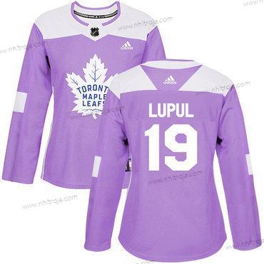 Adidas Dam Toronto Maple Leafs #19 Joffrey Lupul Lila Autentisk Bekämpar cancer Stitched NHL Tröjor