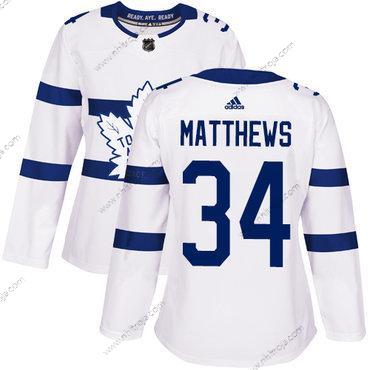 Adidas Dam Toronto Maple Leafs #34 Auston Matthews Vit Autentisk 2018 Stadium Series Stitched NHL Tröjor