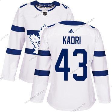 Adidas Dam Toronto Maple Leafs #43 Nazem Kadri Vit Autentisk 2018 Stadium Series Stitched NHL Tröjor