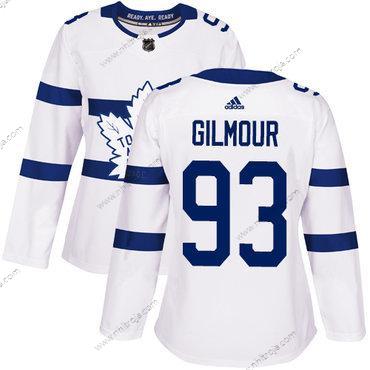 Adidas Dam Toronto Maple Leafs #93 Doug Gilmour Vit Autentisk 2018 Stadium Series Stitched NHL Tröjor