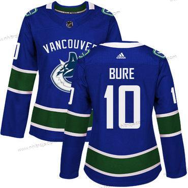 Adidas Dam Vancouver Canucks #10 Pavel Bure Blå Autentisk Stitched NHL Hemma Tröjor