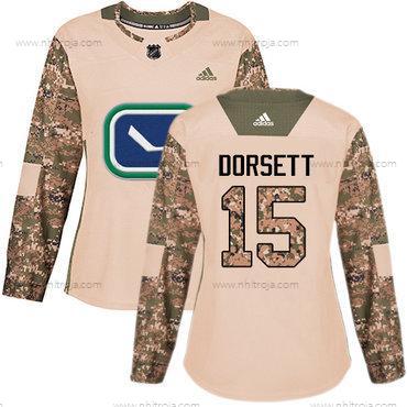 Adidas Dam Vancouver Canucks #15 Derek Dorsett Camo Autentisk 2017 Veterans Day Stitched NHL Tröjor