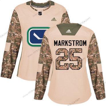 Adidas Dam Vancouver Canucks #25 Jacob Markstrom Camo Autentisk 2017 Veterans Day Stitched NHL Tröjor