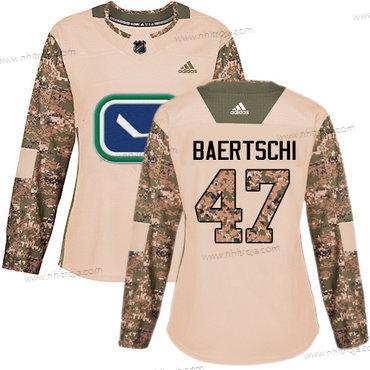 Adidas Dam Vancouver Canucks #47 Sven Baertschi Camo Autentisk 2017 Veterans Day Stitched NHL Tröjor