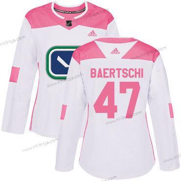 Adidas Dam Vancouver Canucks #47 Sven Baertschi Vit Rosa Autentisk Stitched NHL Tröjor