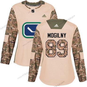 Adidas Dam Vancouver Canucks #89 Alexander Mogilny Camo Autentisk 2017 Veterans Day Stitched NHL Tröjor