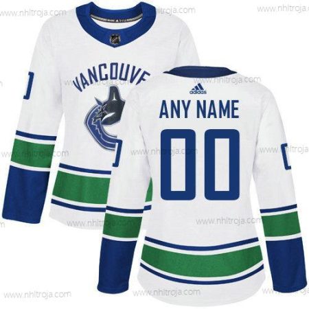 Adidas Dam Vancouver Canucks Skräddarsydda NHL Autentisk Vit Tröjor