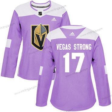 Adidas Dam Vegas Golden Knights #17 Vegas Strong Lila Autentisk Bekämpar cancer Stitched NHL Tröjor