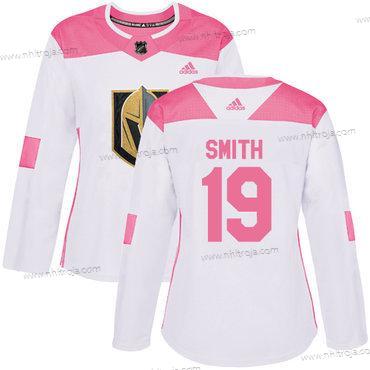 Adidas Dam Vegas Golden Knights #19 Reilly Smith Vit Rosa Autentisk Stitched NHL Tröjor