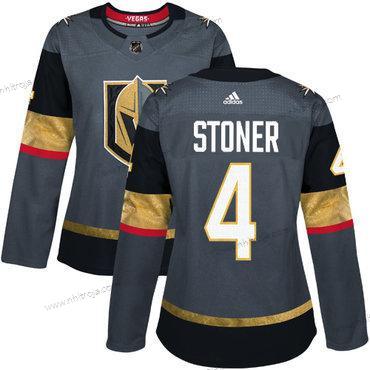 Adidas Dam Vegas Golden Knights #4 Clayton Stoner Grå Autentisk Stitched NHL Hemma Tröjor