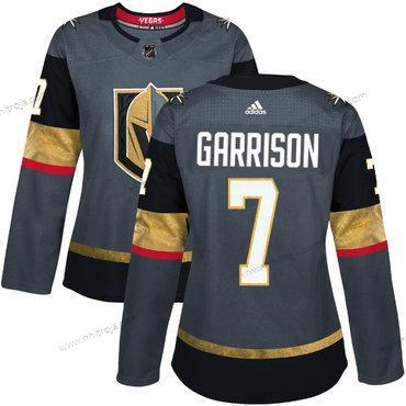 Adidas Dam Vegas Golden Vegas Golden Knights #7 Jason Garrison Grå Autentisk Stitched NHL Hemma Tröjor